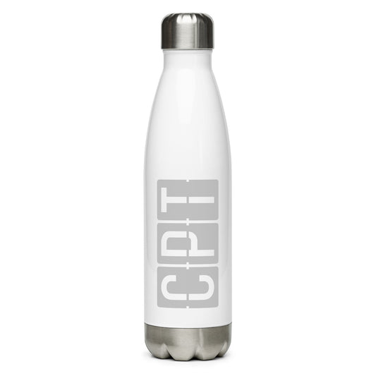 Aviation Avgeek Water Bottle - Grey • CPT Cape Town • YHM Designs - Image 01