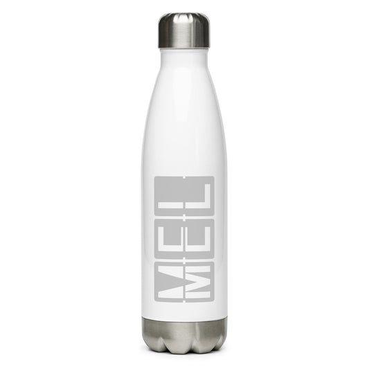 Aviation Avgeek Water Bottle - Grey • MEL Melbourne • YHM Designs - Image 01