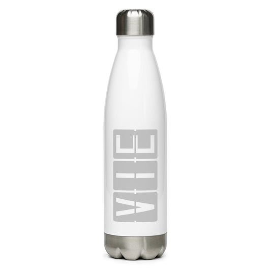 Aviation Avgeek Water Bottle - Grey • VIE Vienna • YHM Designs - Image 01
