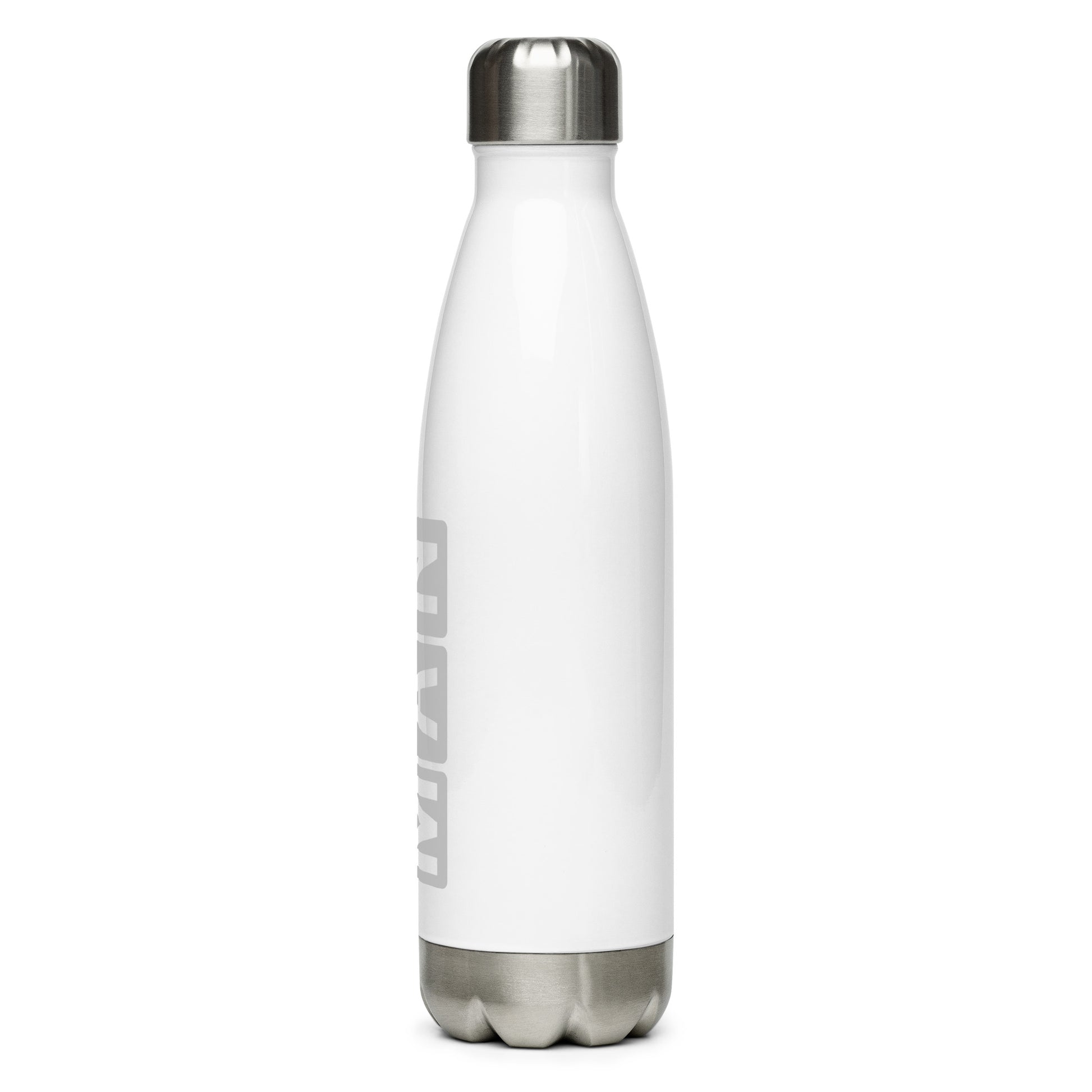 MAN Manchester Water Bottle • Split-Flap Display Lettering in Grey • YHM Designs - Image 08