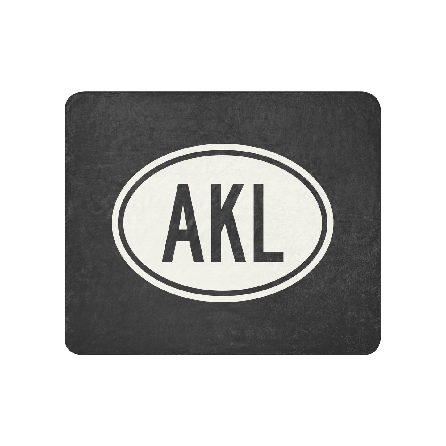 Unique Travel Gift Sherpa Blanket - White Oval • AKL Auckland Souvenir • YHM Designs - Image 01