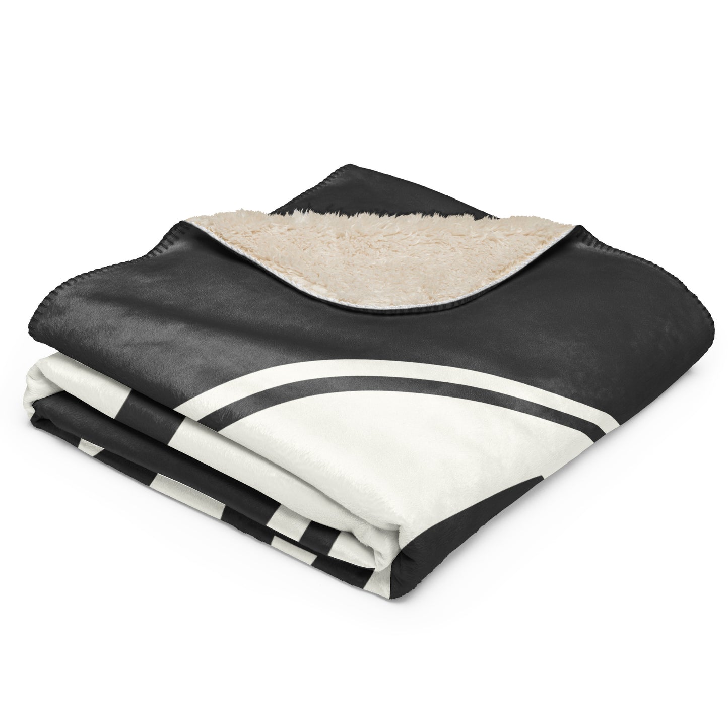 Unique Travel Gift Sherpa Blanket - White Oval • AKL Auckland Souvenir • YHM Designs - Image 02