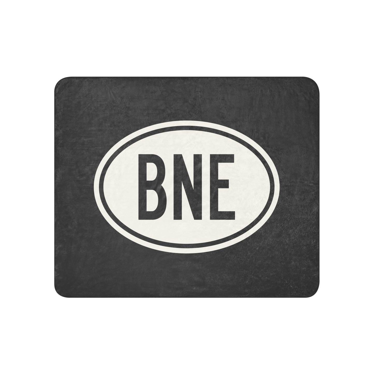Unique Travel Gift Sherpa Blanket - White Oval • BNE Brisbane Souvenir • YHM Designs - Image 01
