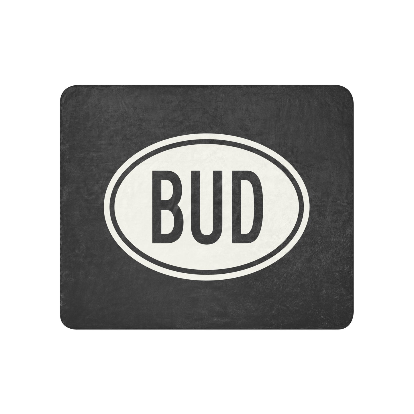 Unique Travel Gift Sherpa Blanket - White Oval • BUD Budapest Souvenir • YHM Designs - Image 01