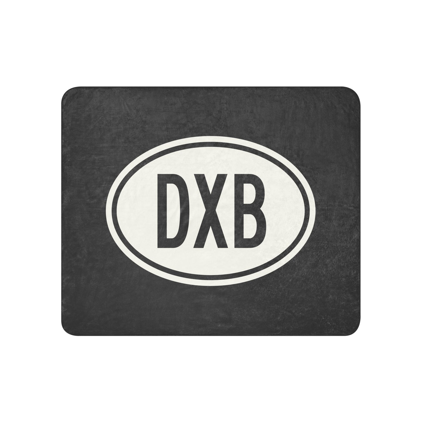 Unique Travel Gift Sherpa Blanket - White Oval • DXB Dubai • YHM Designs - Image 01