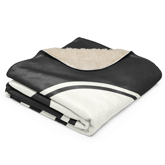 Unique Travel Gift Sherpa Blanket - White Oval • JAX Jacksonville • YHM Designs - Image 02