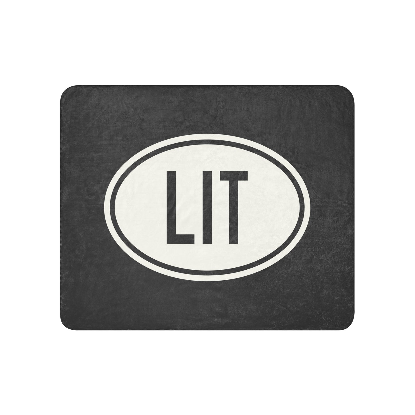 Unique Travel Gift Sherpa Blanket - White Oval • LIT Little Rock Souvenir • YHM Designs - Image 01