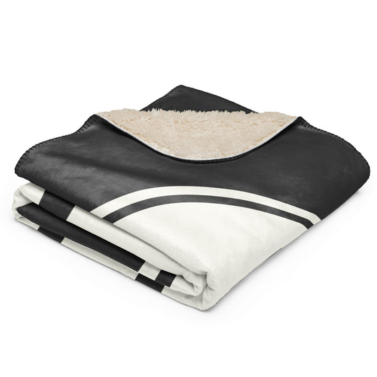 Unique Travel Gift Sherpa Blanket - White Oval • LIT Little Rock • YHM Designs - Image 02