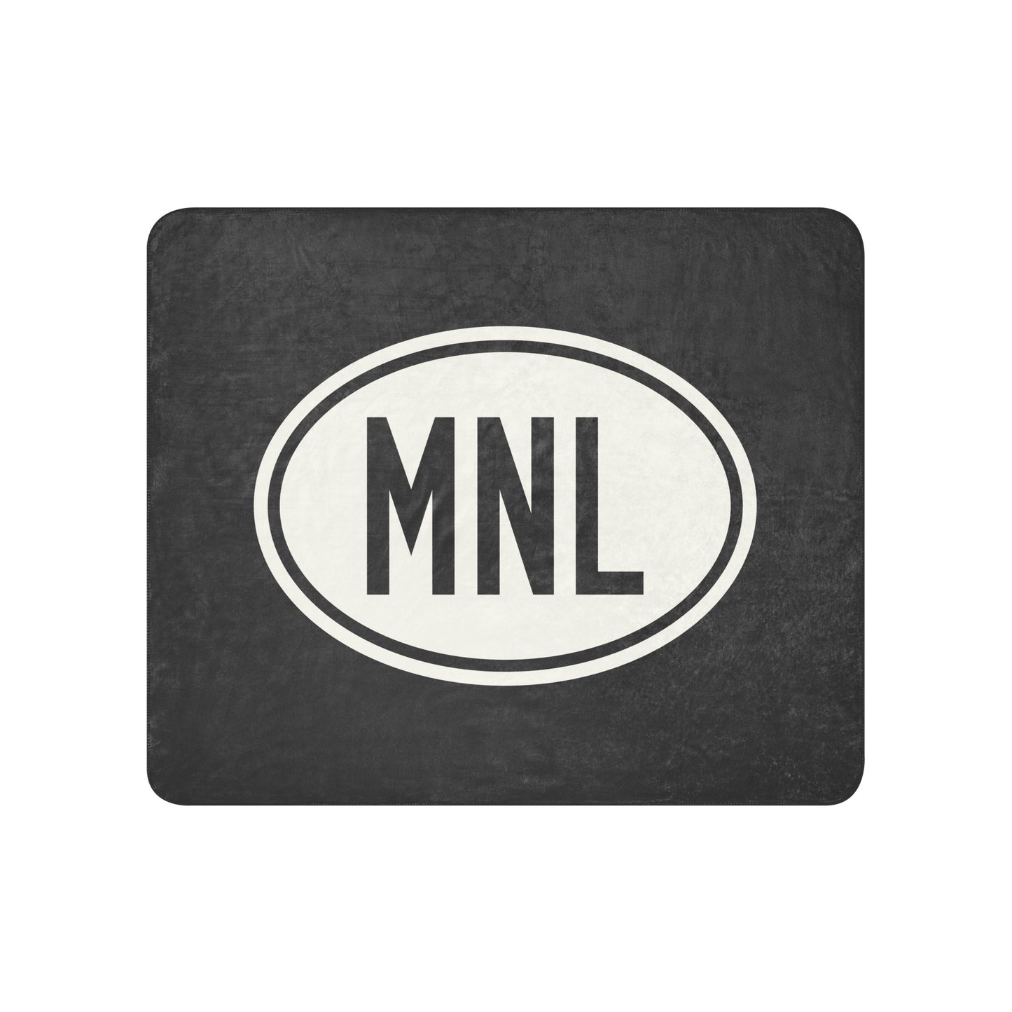 Unique Travel Gift Sherpa Blanket - White Oval • MNL Manila Souvenir • YHM Designs - Image 01