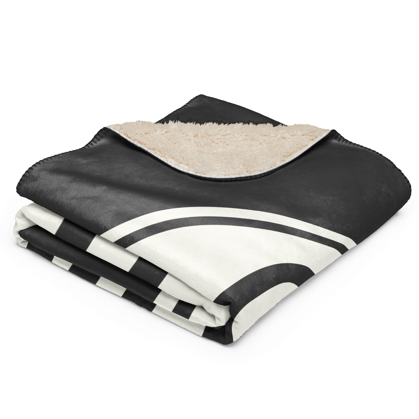 Unique Travel Gift Sherpa Blanket - White Oval • ORD Chicago Souvenir • YHM Designs - Image 02