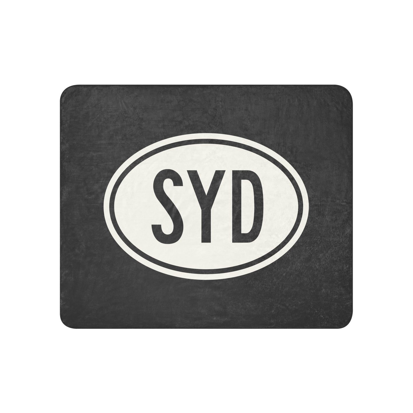 Unique Travel Gift Sherpa Blanket - White Oval • SYD Sydney Souvenir • YHM Designs - Image 01
