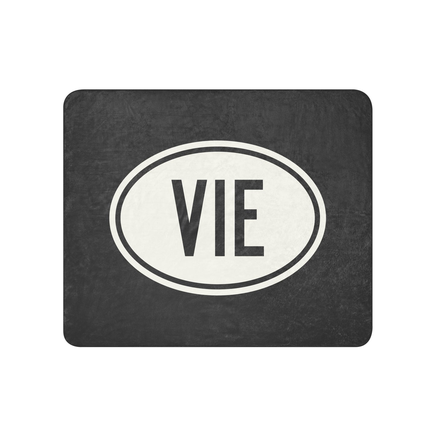 Unique Travel Gift Sherpa Blanket - White Oval • VIE Vienna Souvenir • YHM Designs - Image 01