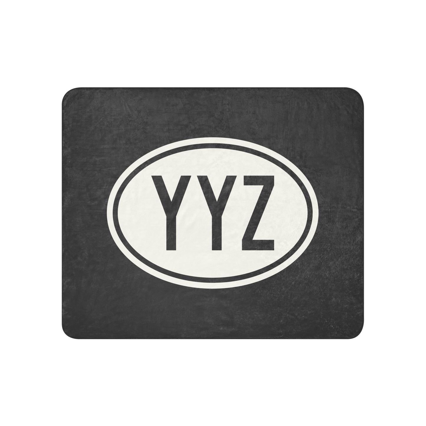 Unique Travel Gift Sherpa Blanket - White Oval • YYZ Toronto • YHM Designs - Image 01