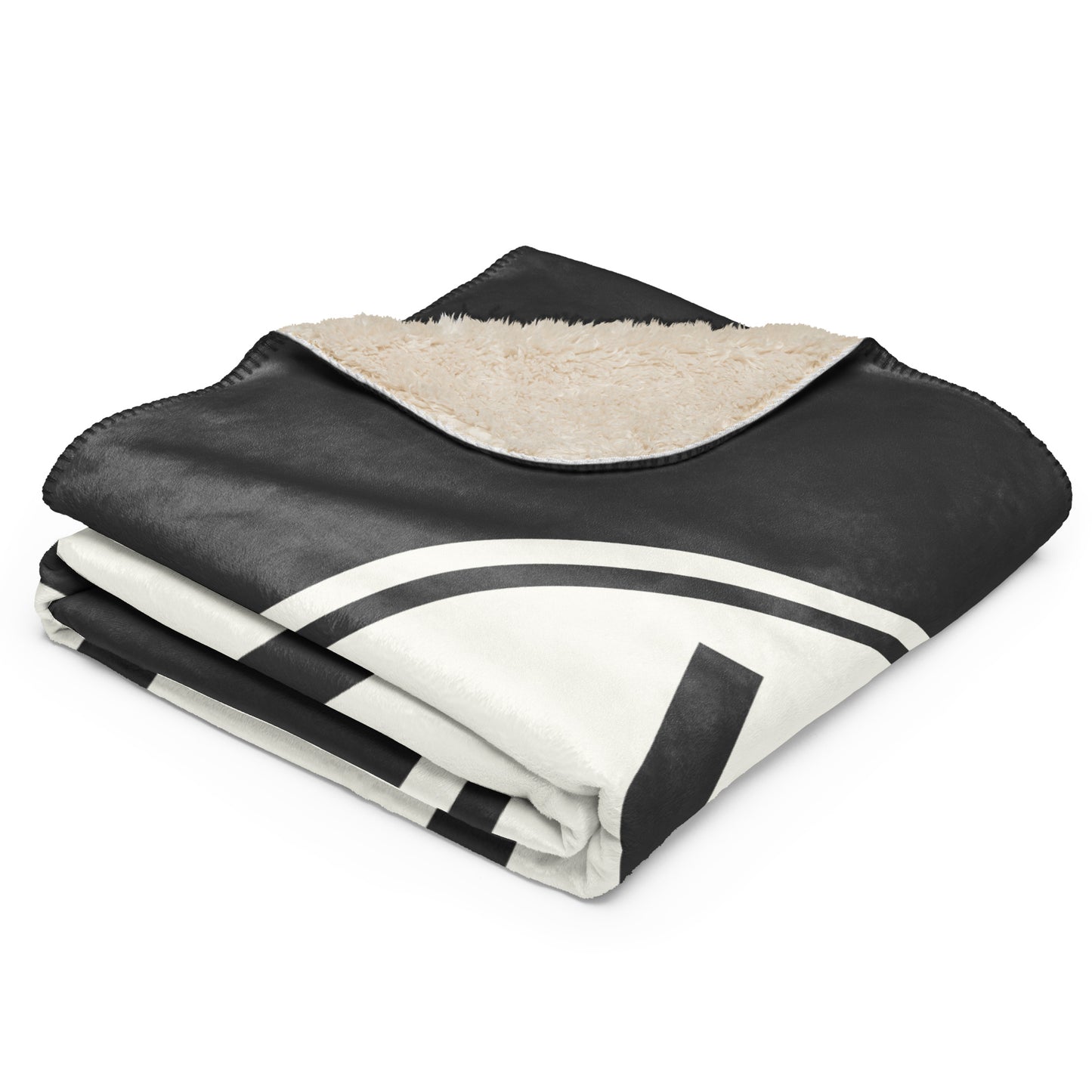 Unique Travel Gift Sherpa Blanket - White Oval • YYZ Toronto • YHM Designs - Image 02