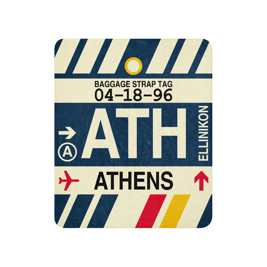 Travel Gift Sherpa Blanket • ATH Athens • YHM Designs - Image 01