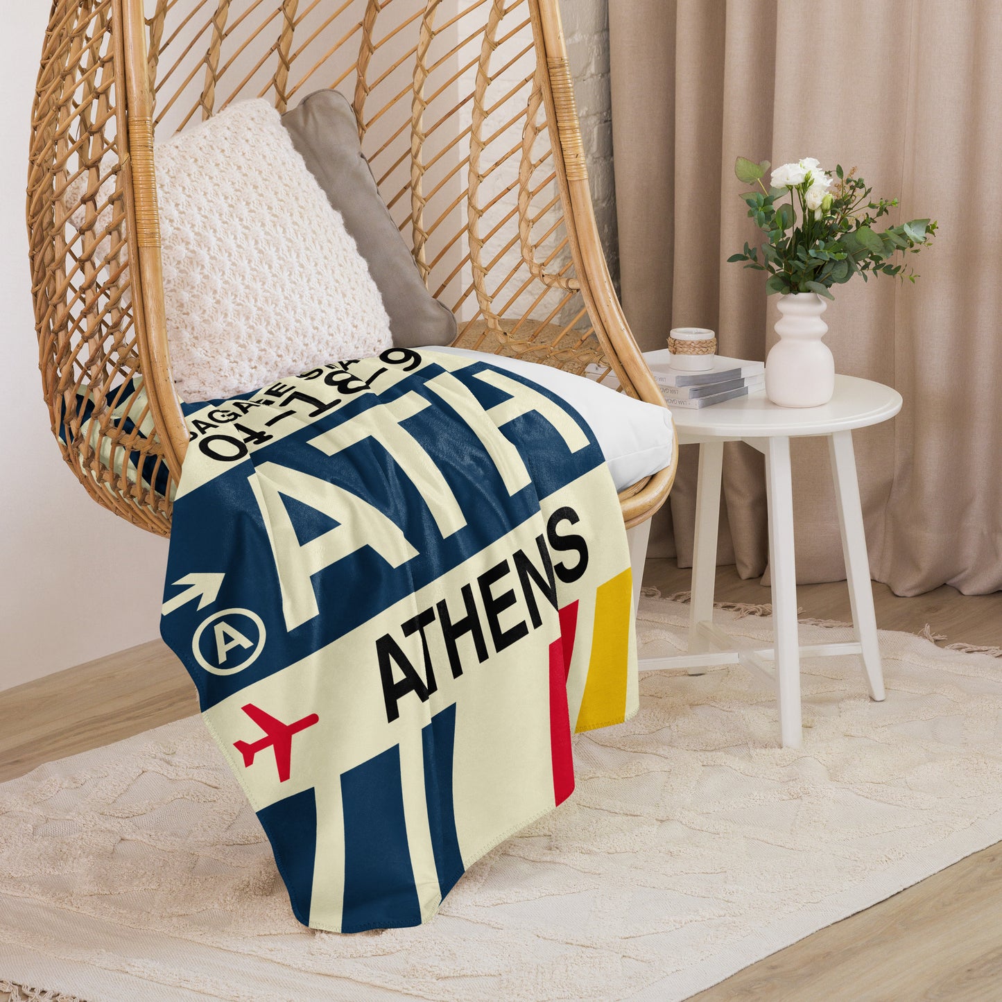 Travel Gift Sherpa Blanket • ATH Athens Souvenir • YHM Designs - Image 07