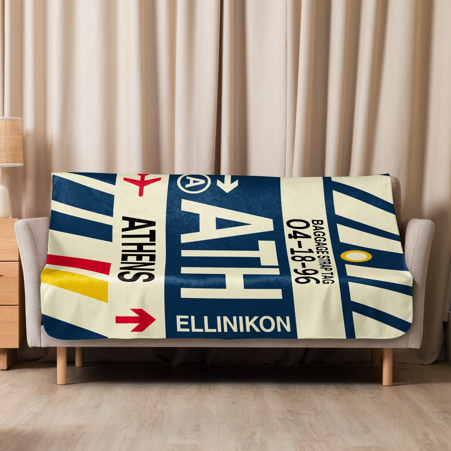 Travel Gift Sherpa Blanket • ATH Athens Souvenir • YHM Designs - Image 08