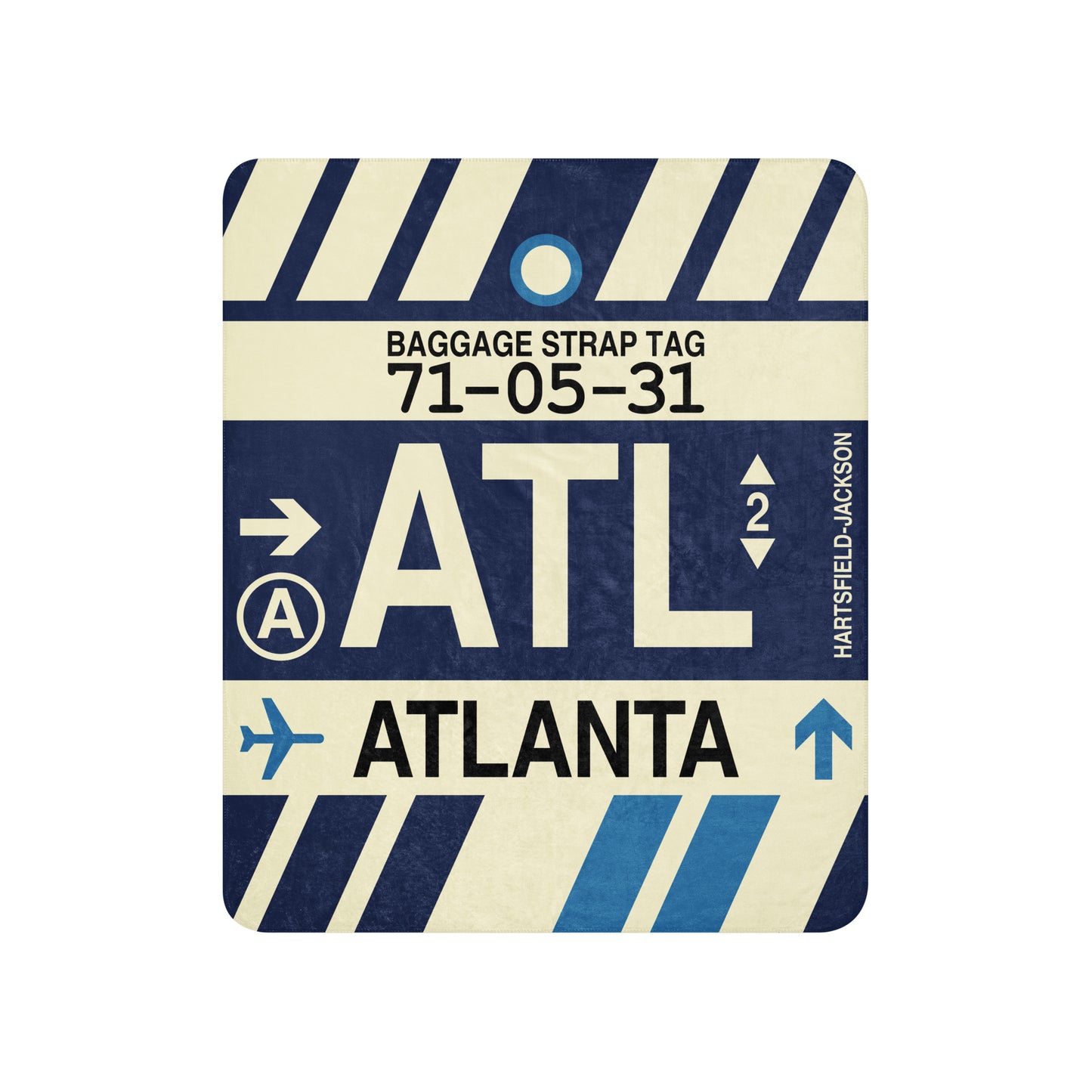 Travel Gift Sherpa Blanket • ATL Atlanta Souvenir • YHM Designs - Image 01