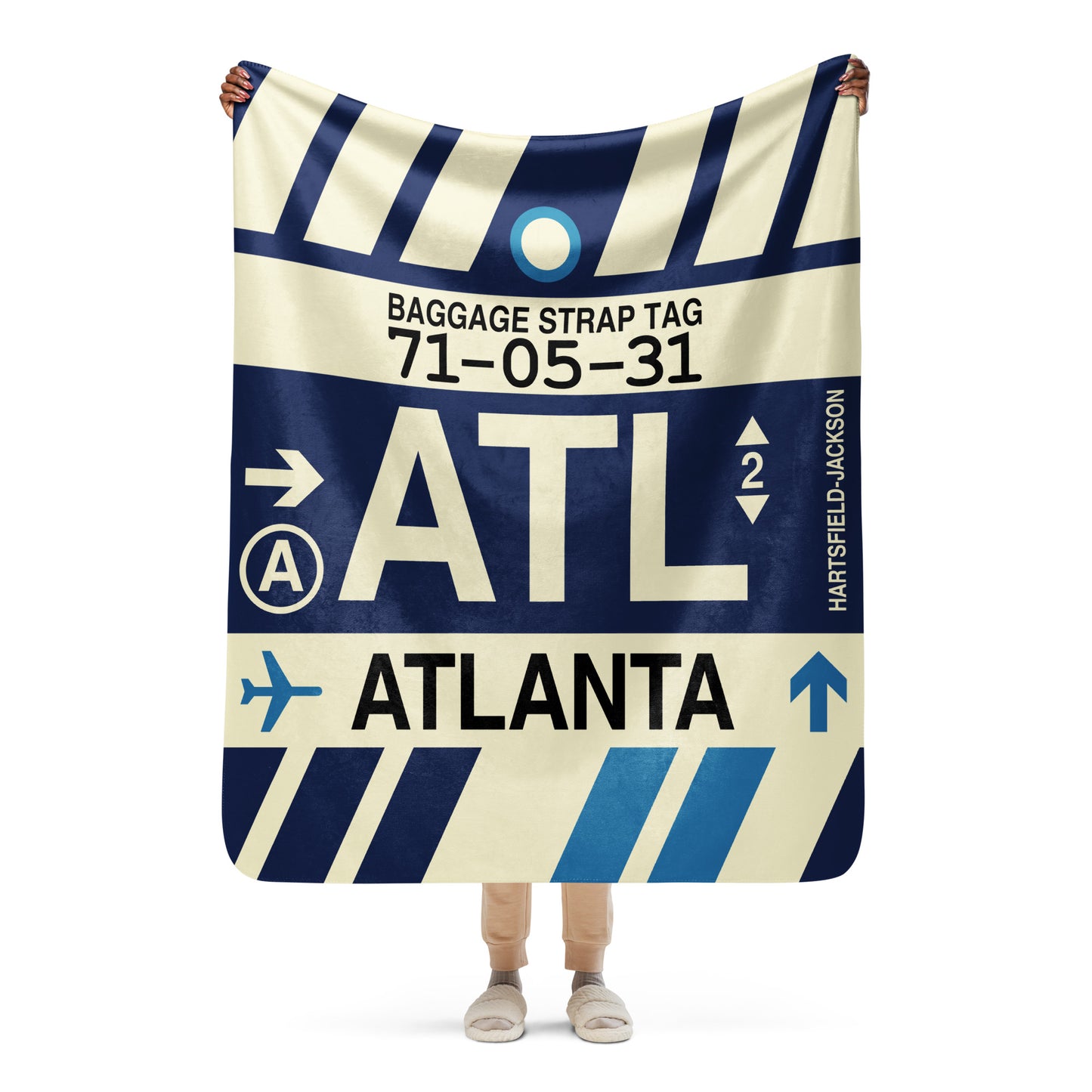 Travel Gift Sherpa Blanket • ATL Atlanta Souvenir • YHM Designs - Image 05