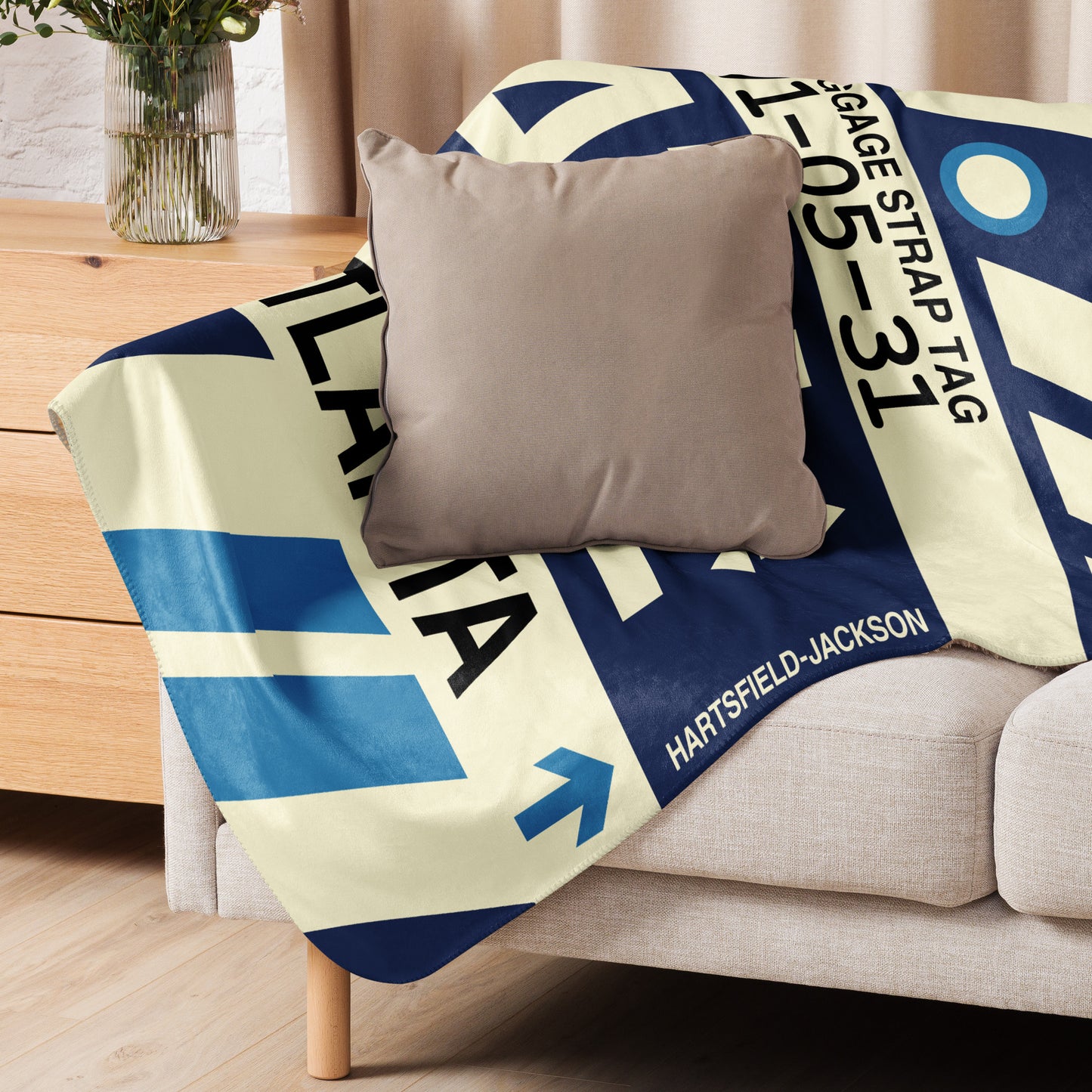 Travel Gift Sherpa Blanket • ATL Atlanta Souvenir • YHM Designs - Image 06
