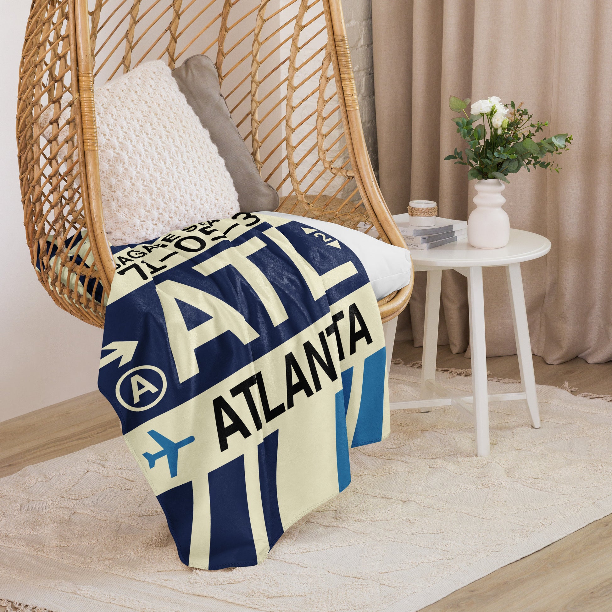 Travel Gift Sherpa Blanket • ATL Atlanta • YHM Designs - Image 07