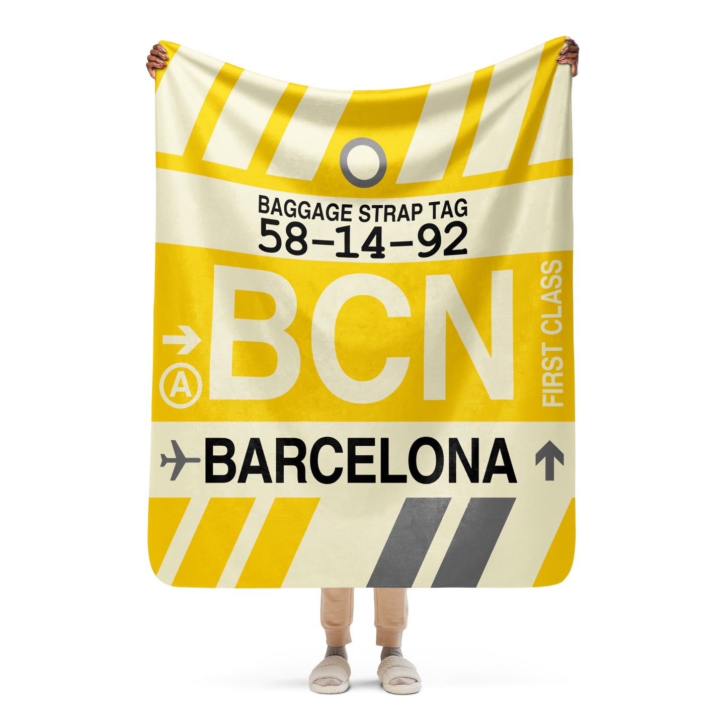 Travel Gift Sherpa Blanket • BCN Barcelona • YHM Designs - Image 05