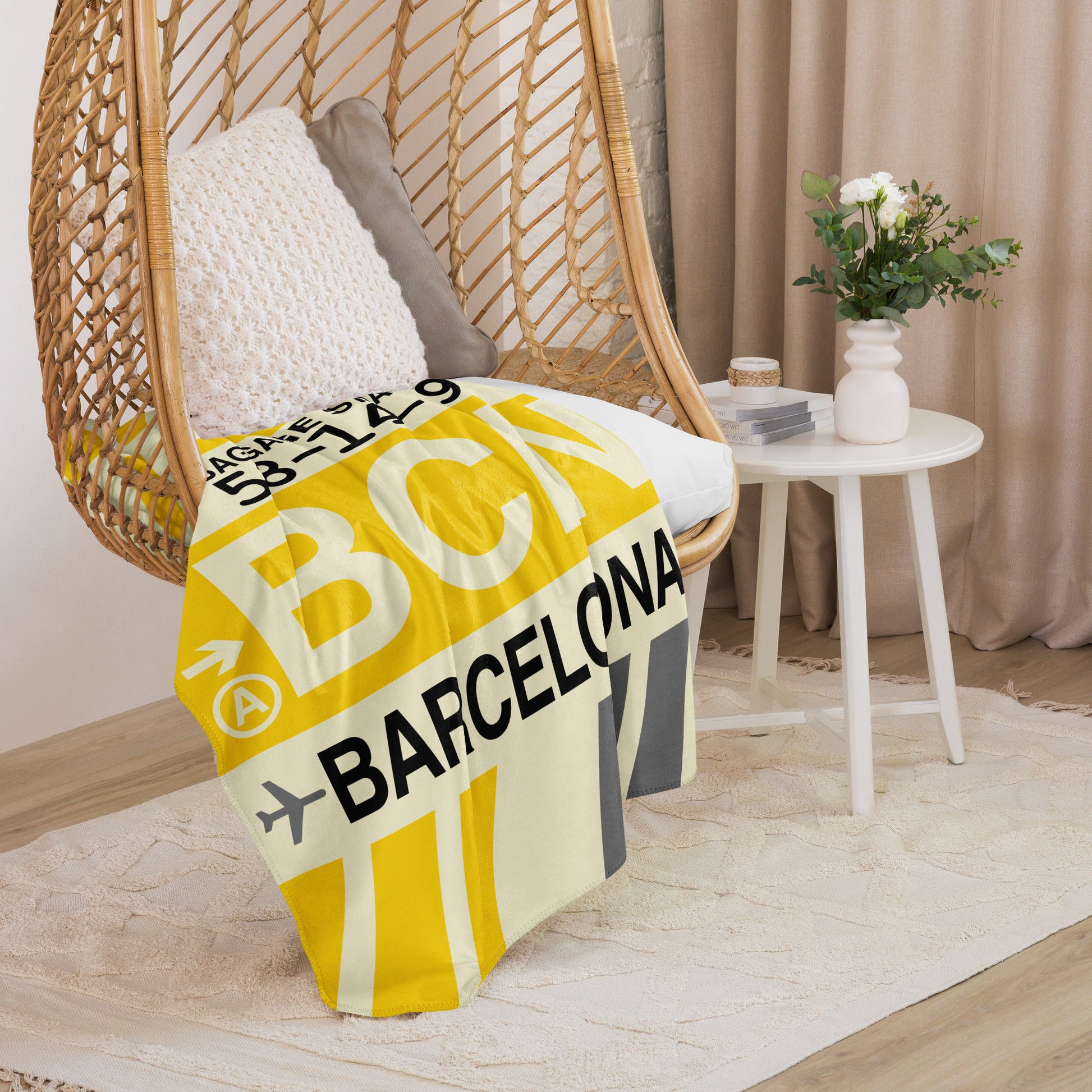 Travel Gift Sherpa Blanket • BCN Barcelona • YHM Designs - Image 07
