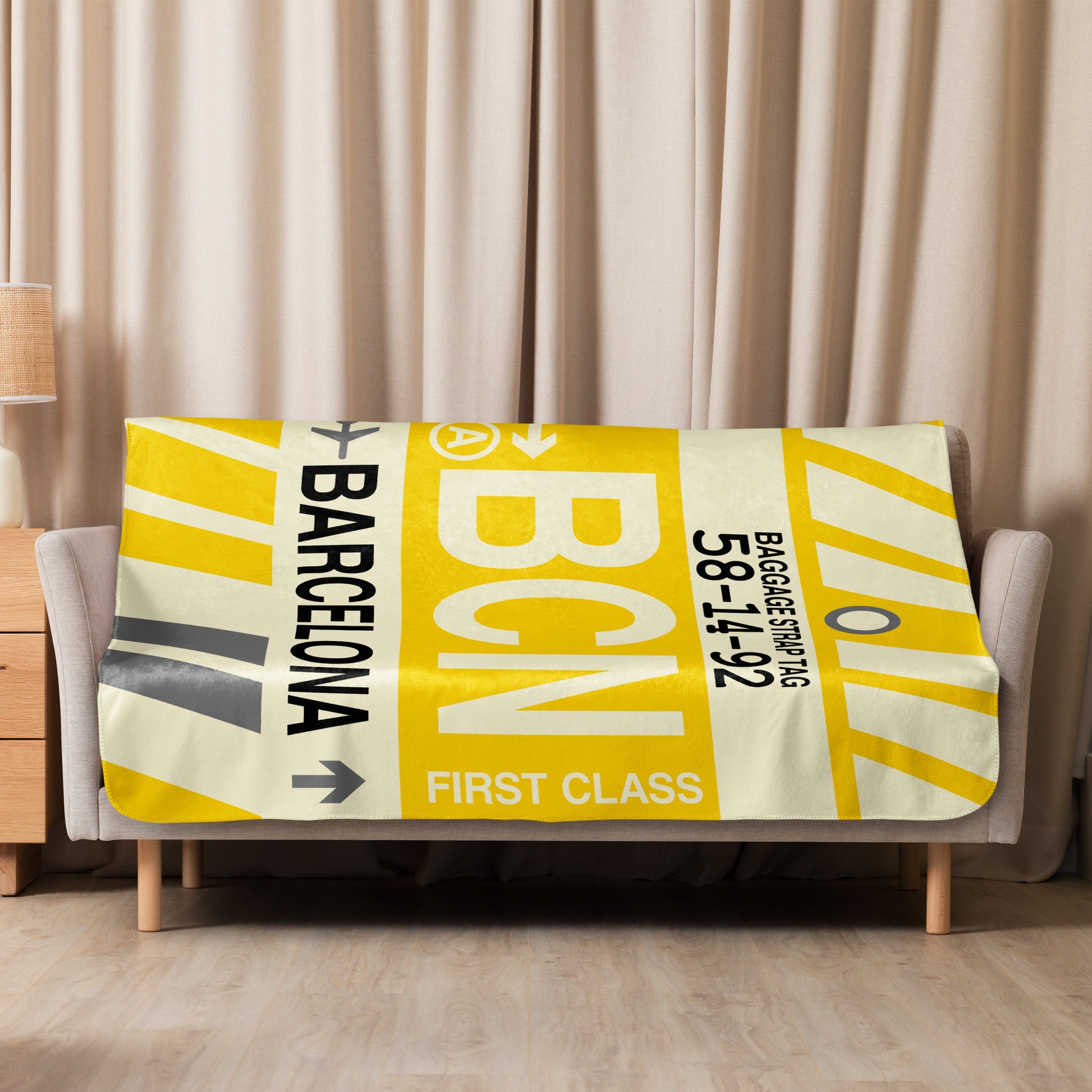 Travel Gift Sherpa Blanket • BCN Barcelona • YHM Designs - Image 08