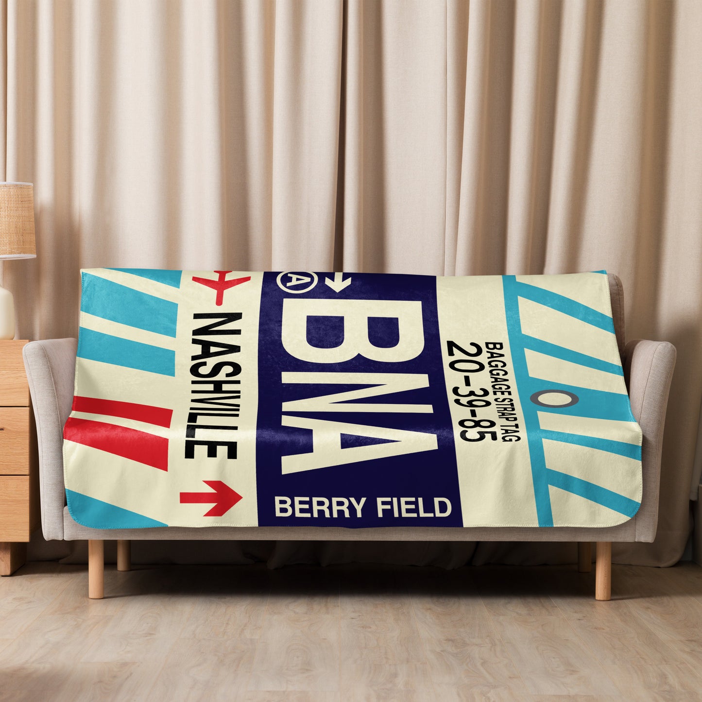 Travel Gift Sherpa Blanket • BNA Nashville • YHM Designs - Image 08