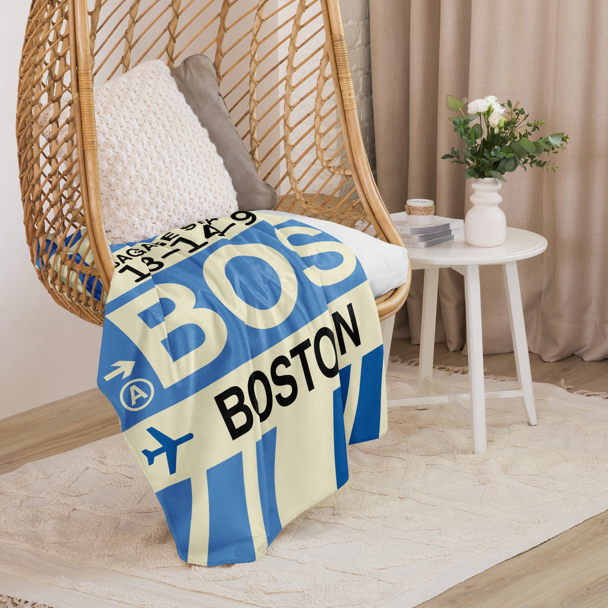 Travel Gift Sherpa Blanket • BOS Boston • YHM Designs - Image 07