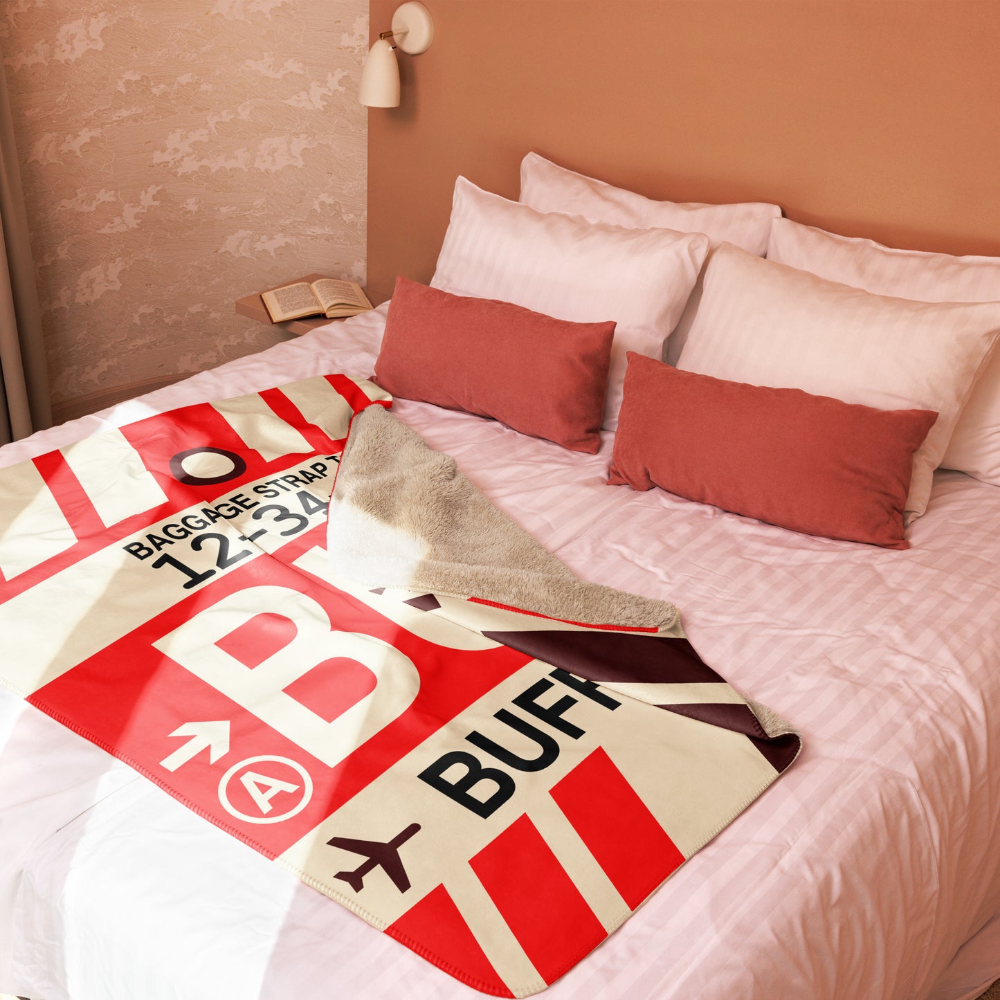 Travel Gift Sherpa Blanket • BUF Buffalo • YHM Designs - Image 02