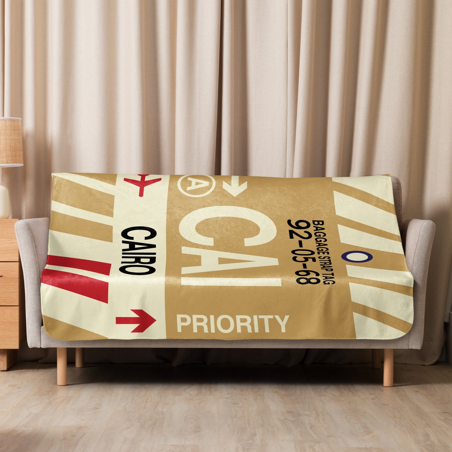 Travel Gift Sherpa Blanket • CAI Cairo Souvenir • YHM Designs - Image 08