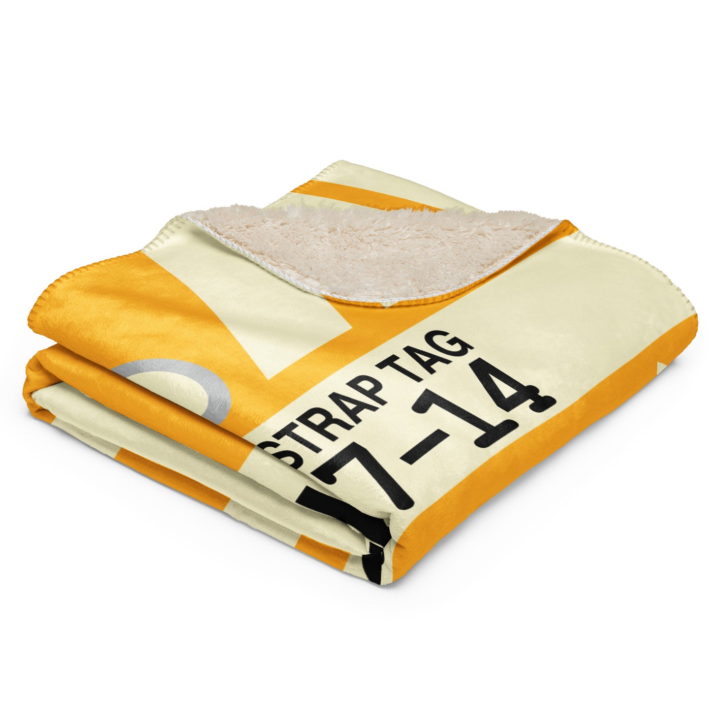 Travel Gift Sherpa Blanket • FRA Frankfurt Souvenir • YHM Designs - Image 03