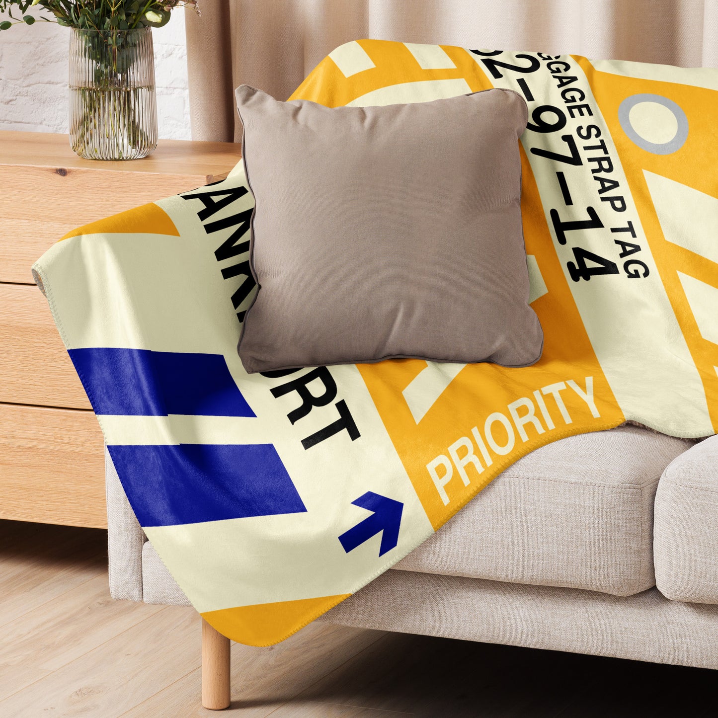 Travel Gift Sherpa Blanket • FRA Frankfurt Souvenir • YHM Designs - Image 06