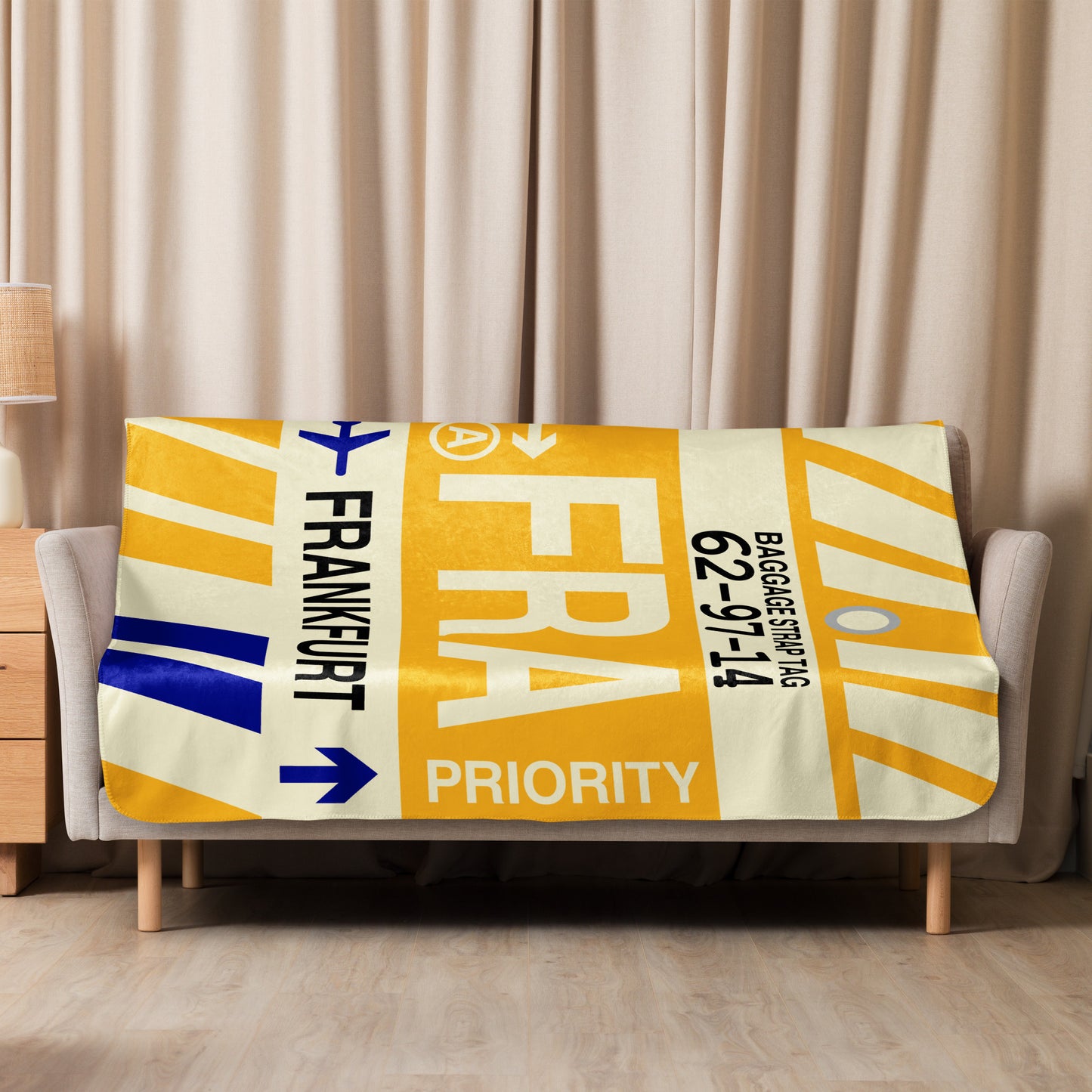 Travel Gift Sherpa Blanket • FRA Frankfurt Souvenir • YHM Designs - Image 08