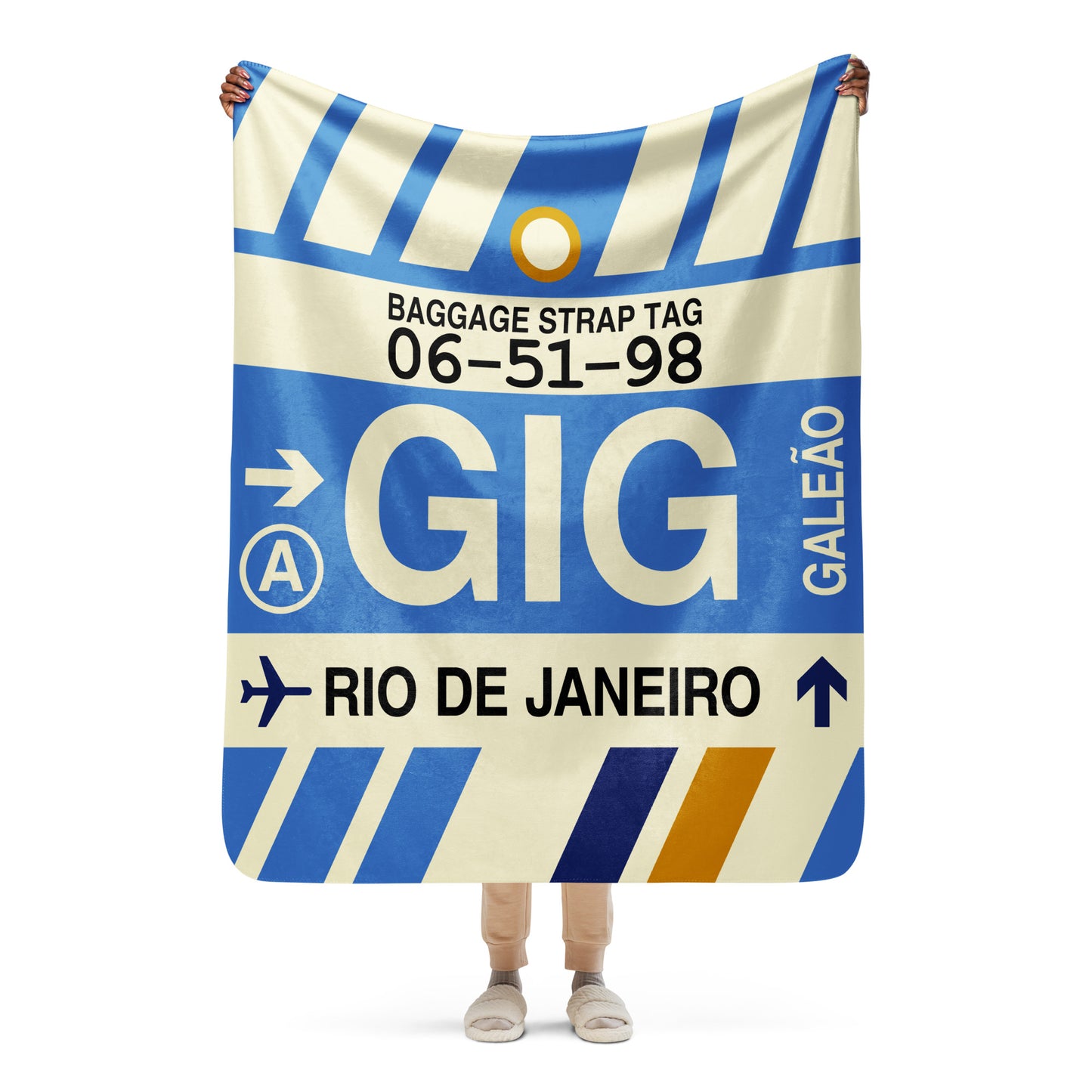 Travel Gift Sherpa Blanket • GIG Rio de Janeiro Souvenir • YHM Designs - Image 05