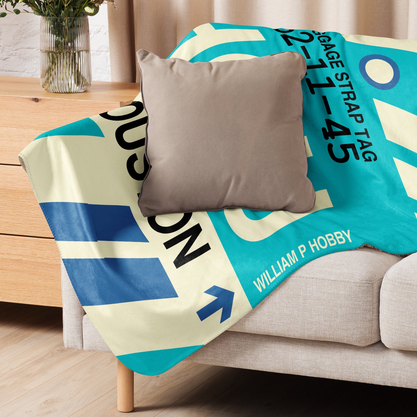 Travel Gift Sherpa Blanket • HOU Houston • YHM Designs - Image 06