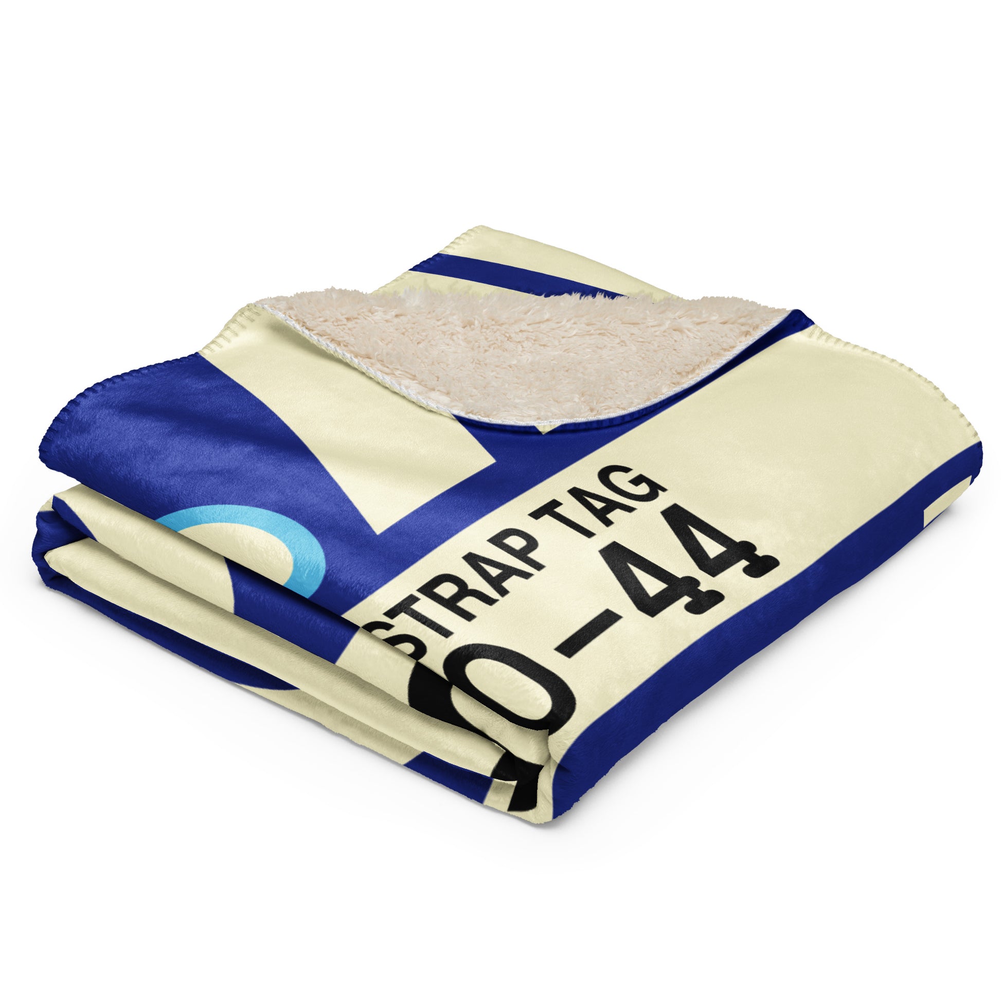 ICN Seoul Sherpa Blanket • Jet Age Baggage Tag Design • YHM Designs - Image 03