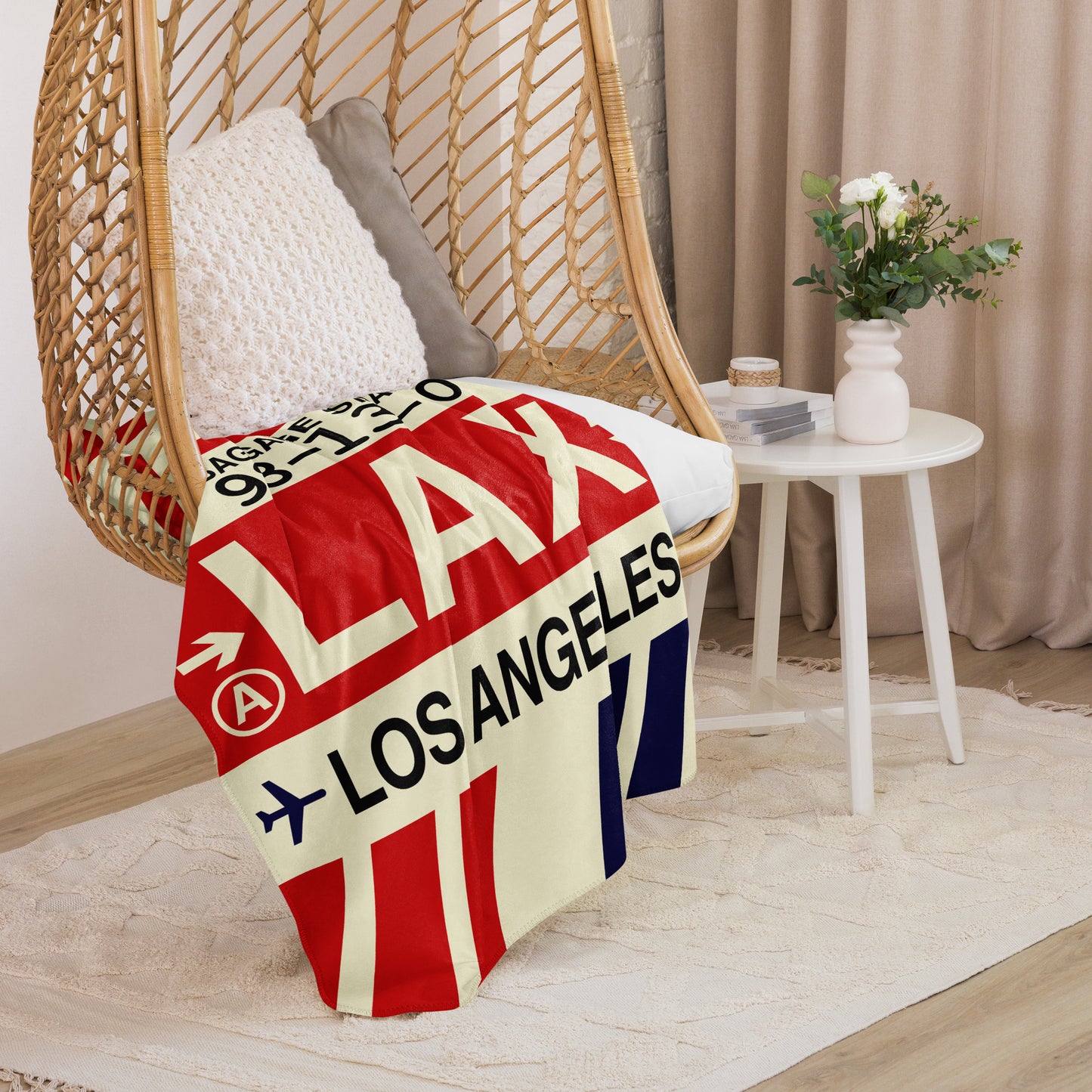 Travel Gift Sherpa Blanket • LAX Los Angeles • YHM Designs - Image 07