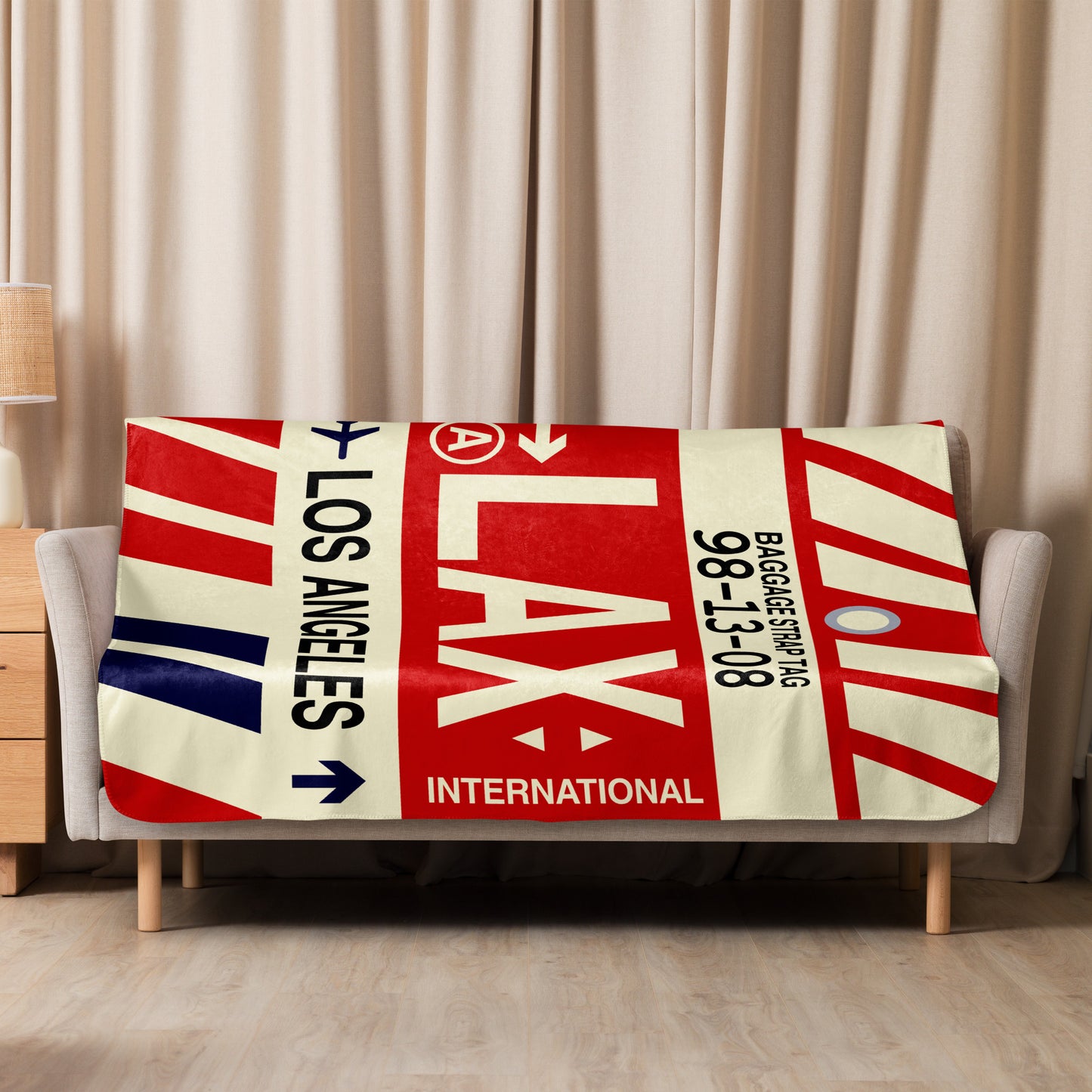 Travel Gift Sherpa Blanket • LAX Los Angeles • YHM Designs - Image 08