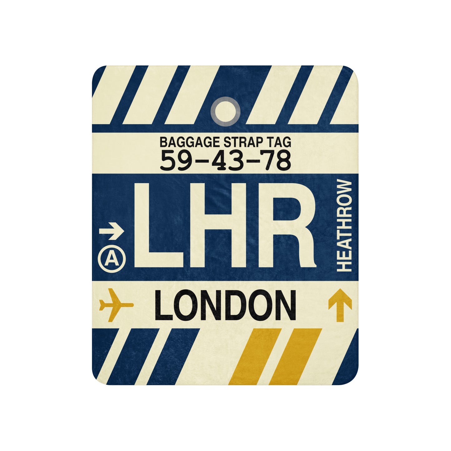 Travel Gift Sherpa Blanket • LHR London Souvenir • YHM Designs - Image 01