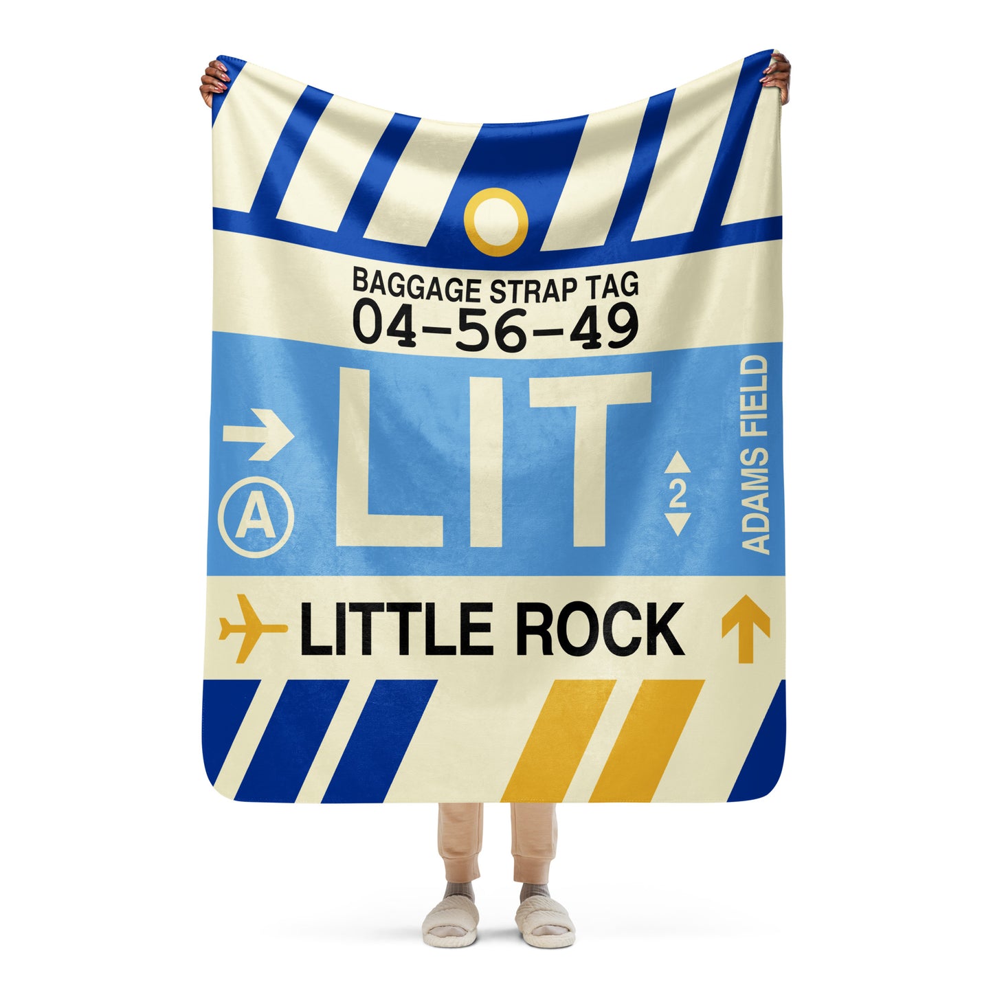 Travel Gift Sherpa Blanket • LIT Little Rock Souvenir • YHM Designs - Image 05