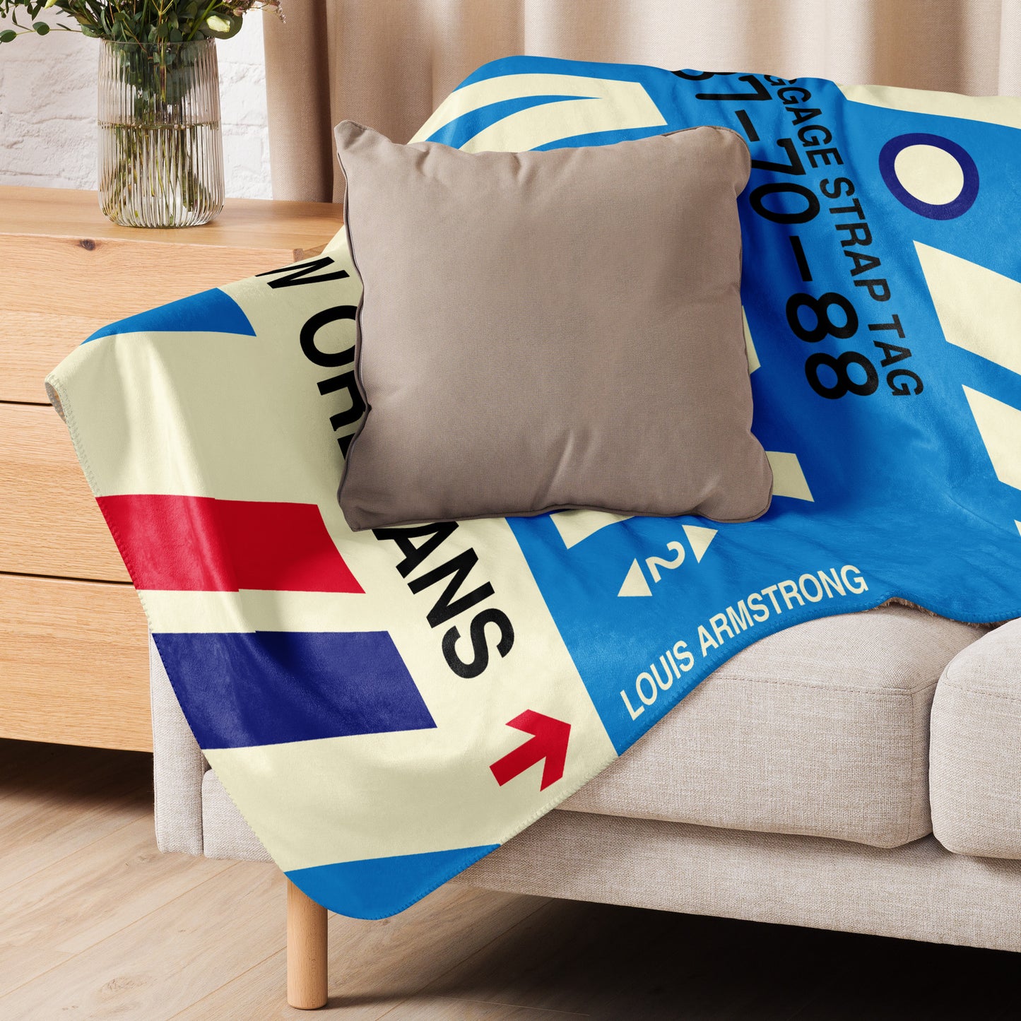 Travel Gift Sherpa Blanket • MSY New Orleans • YHM Designs - Image 06