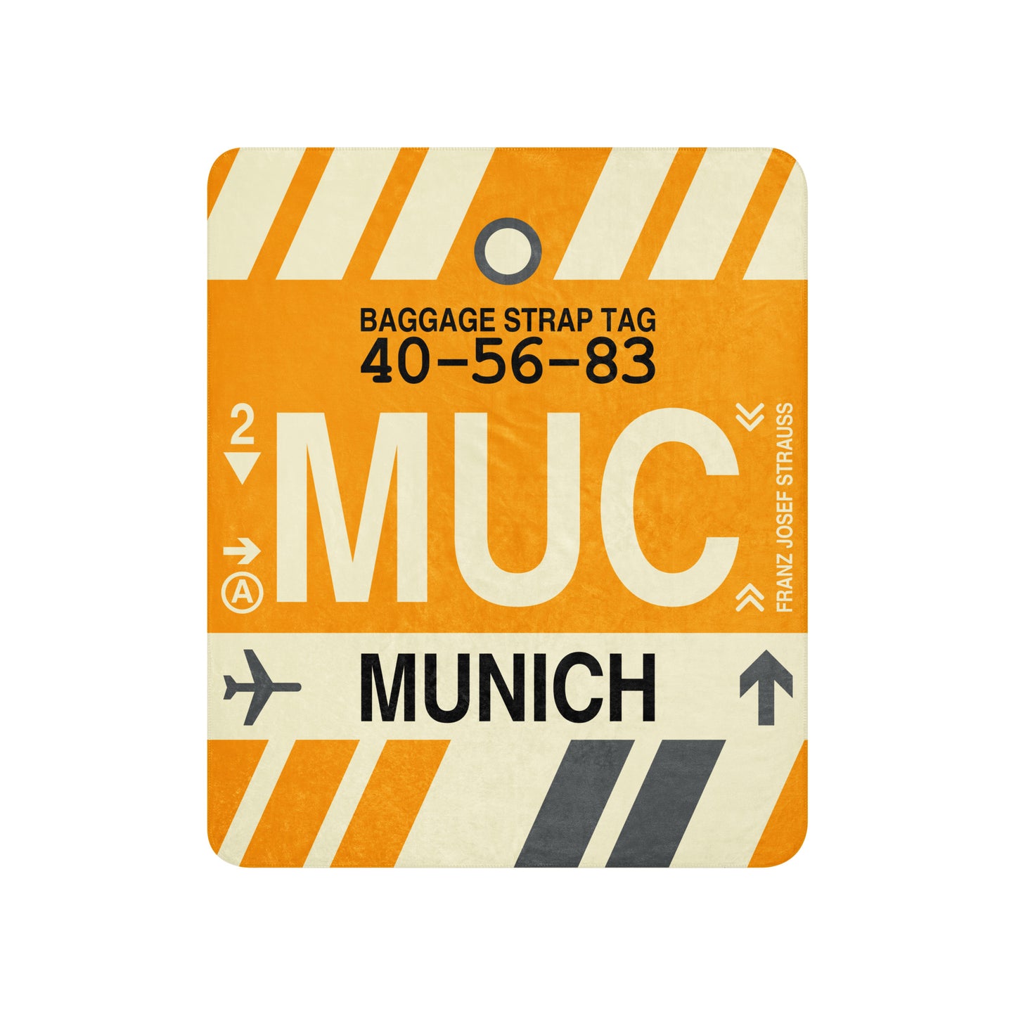 Travel Gift Sherpa Blanket • MUC Munich • YHM Designs - Image 01