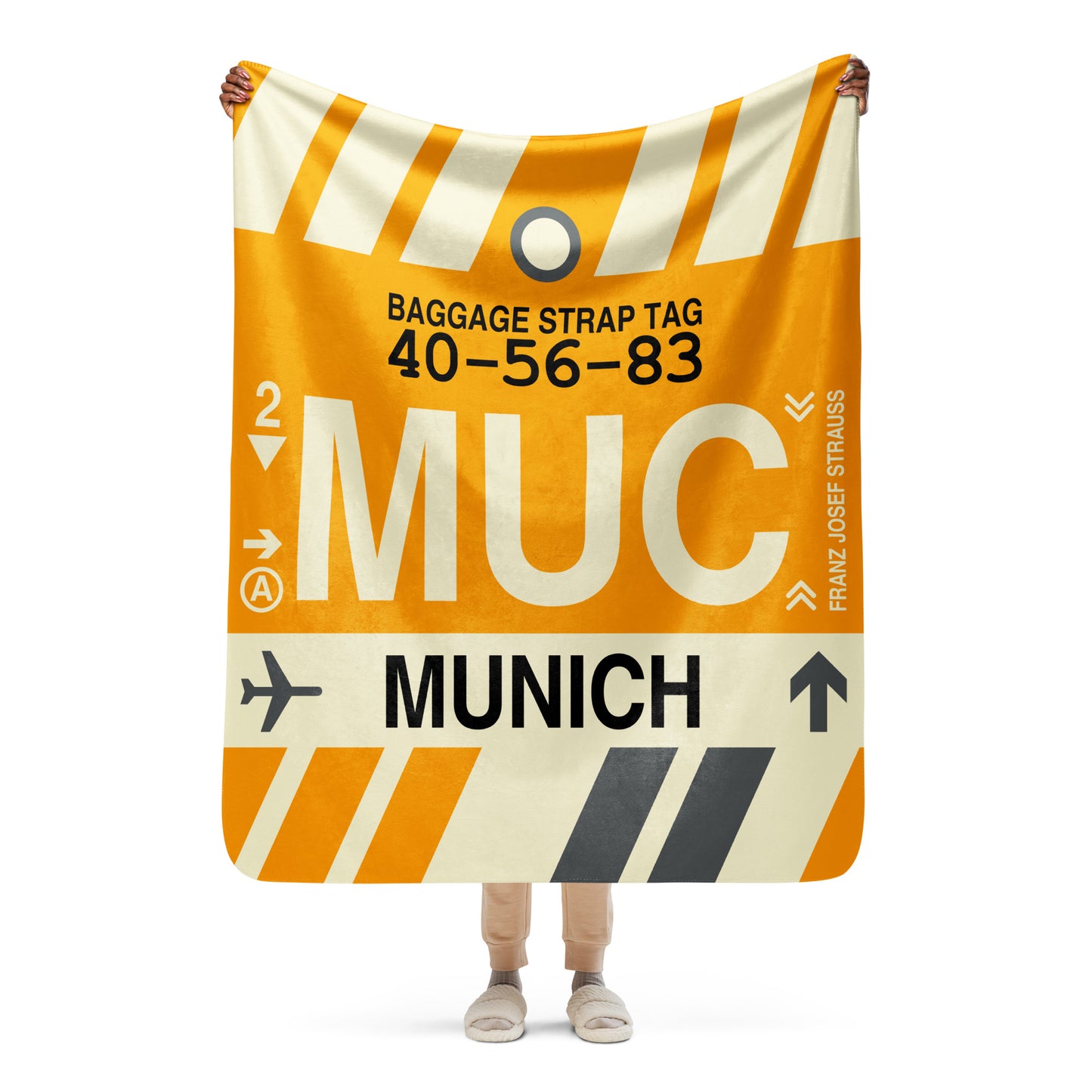 Travel Gift Sherpa Blanket • MUC Munich • YHM Designs - Image 05