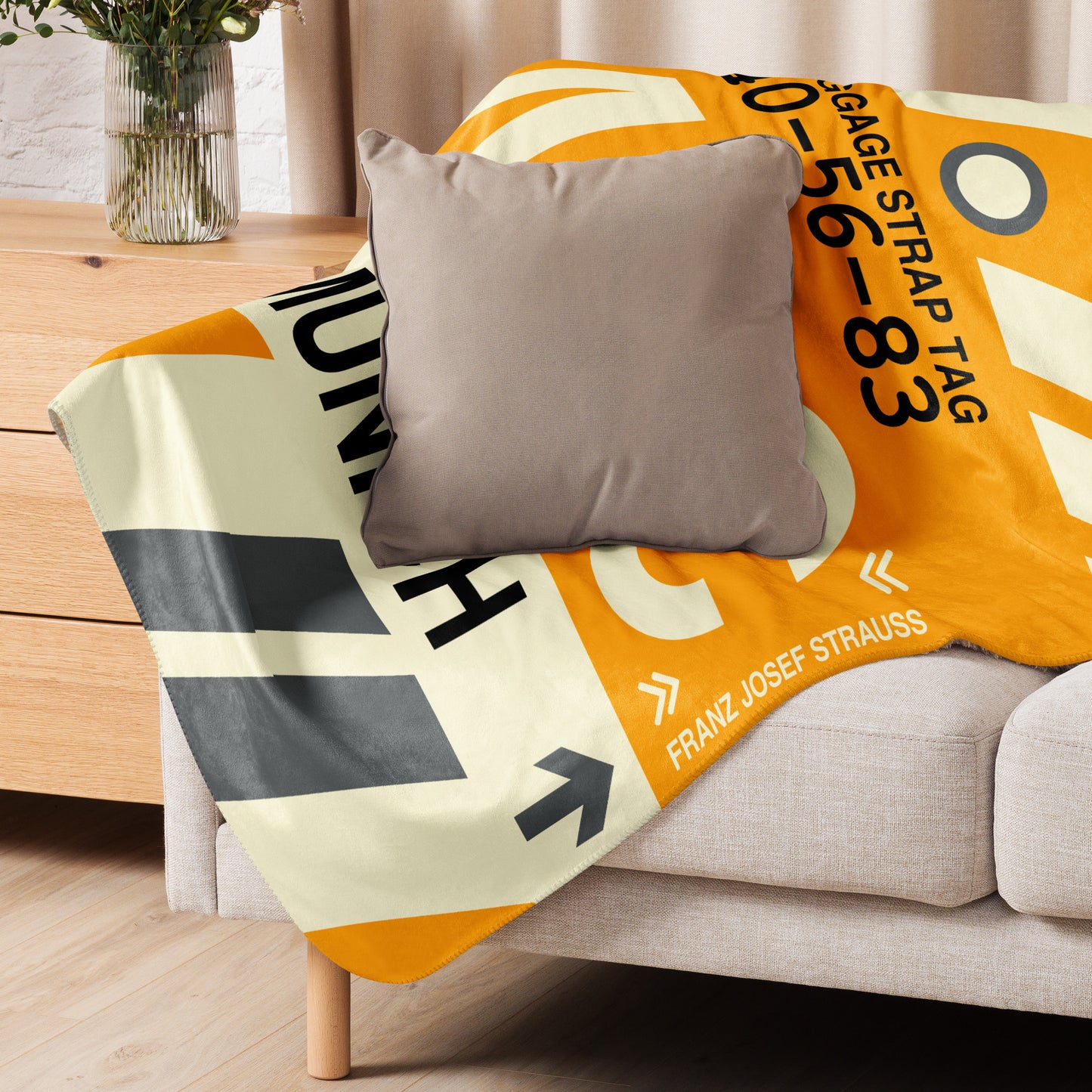 Travel Gift Sherpa Blanket • MUC Munich • YHM Designs - Image 06