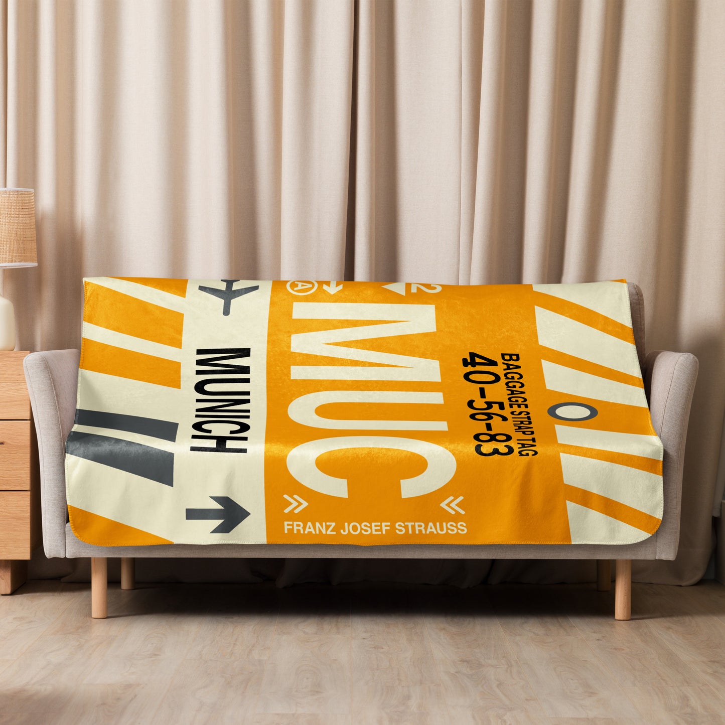 Travel Gift Sherpa Blanket • MUC Munich • YHM Designs - Image 08