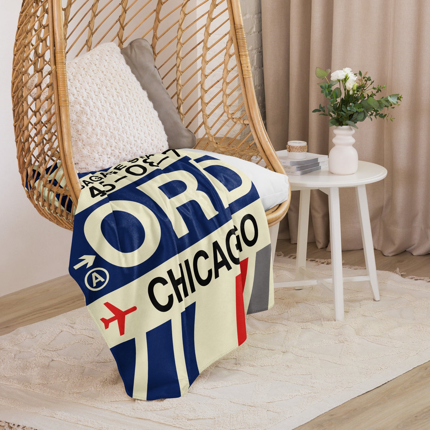Travel Gift Sherpa Blanket • ORD Chicago Souvenir • YHM Designs - Image 07