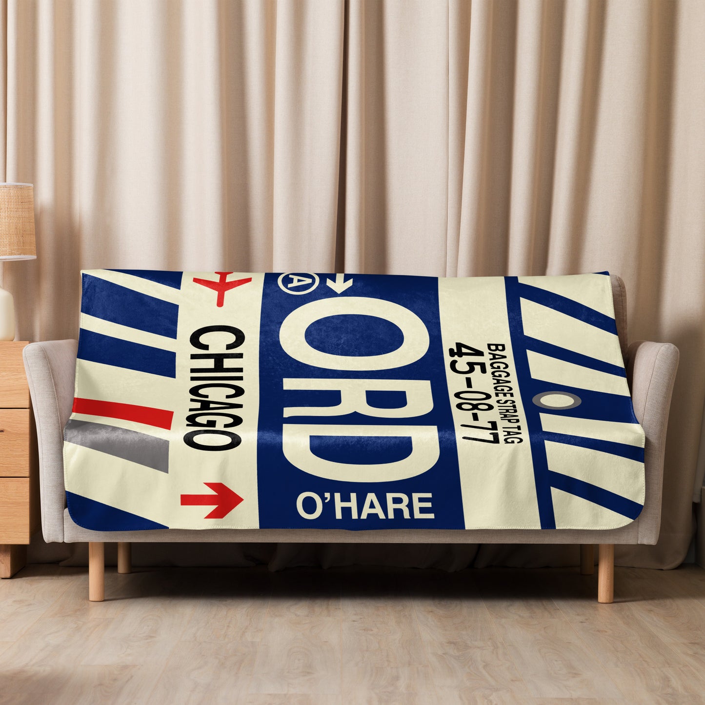 Travel Gift Sherpa Blanket • ORD Chicago Souvenir • YHM Designs - Image 08