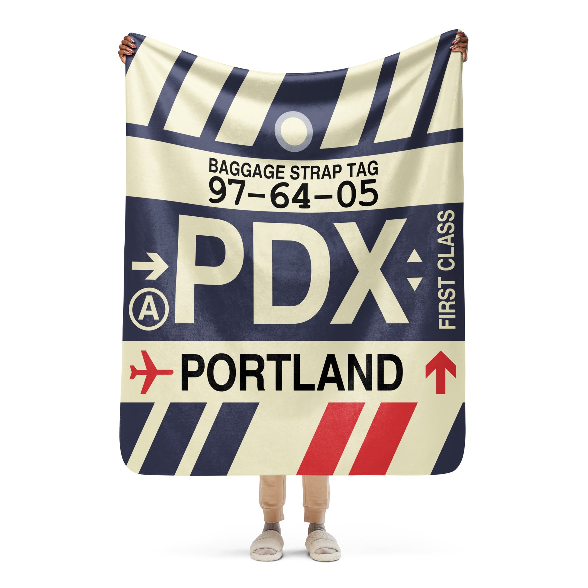 Travel Gift Sherpa Blanket • PDX Portland • YHM Designs - Image 05